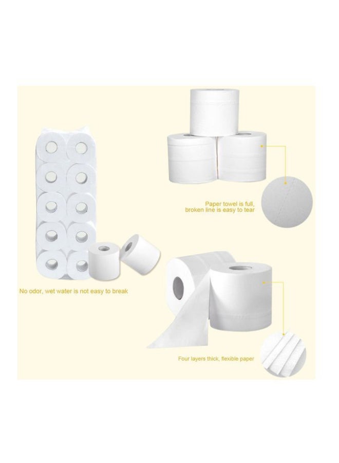 Pack Of 10 Tissue Roll Paper White 50x10x20centimeter - Image 4