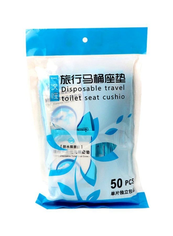 Pack Of 30 Portable Disposable Toilet Seat Covers White - Image 1