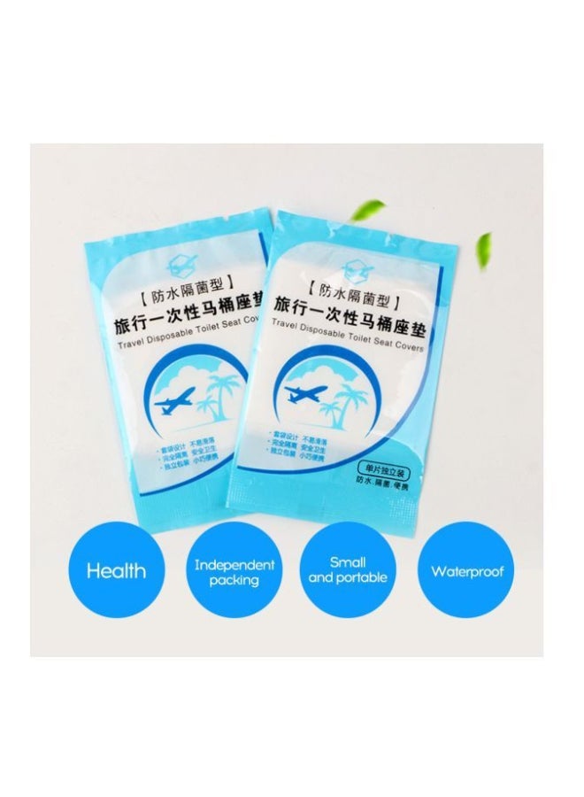 Pack Of 30 Portable Disposable Toilet Seat Covers White - Image 2