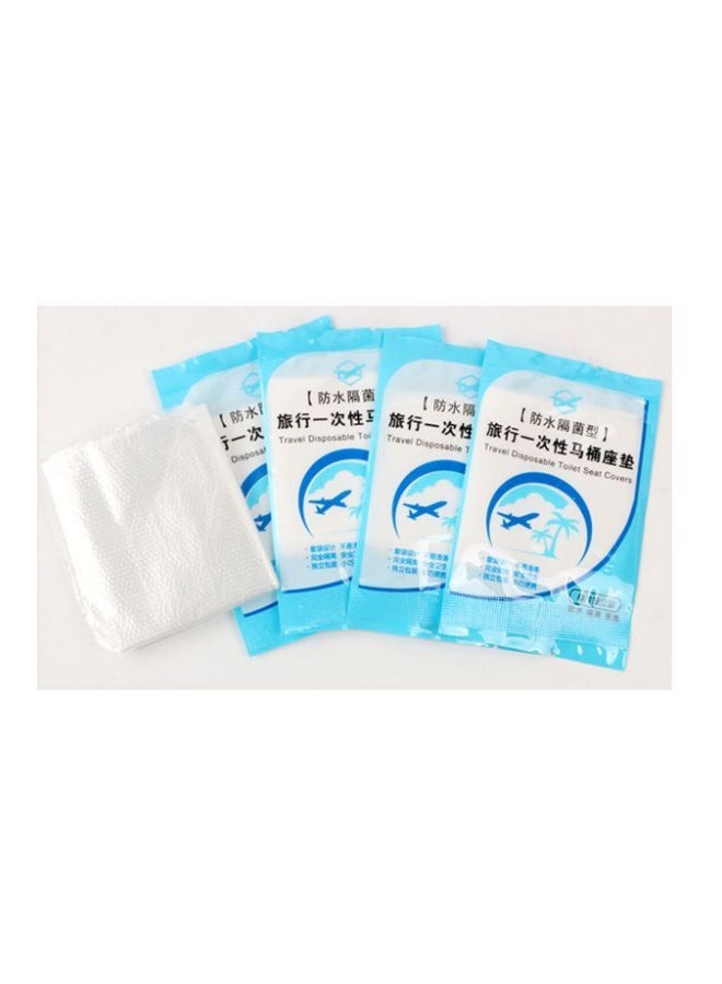 Pack Of 30 Portable Disposable Toilet Seat Covers White - Image 3