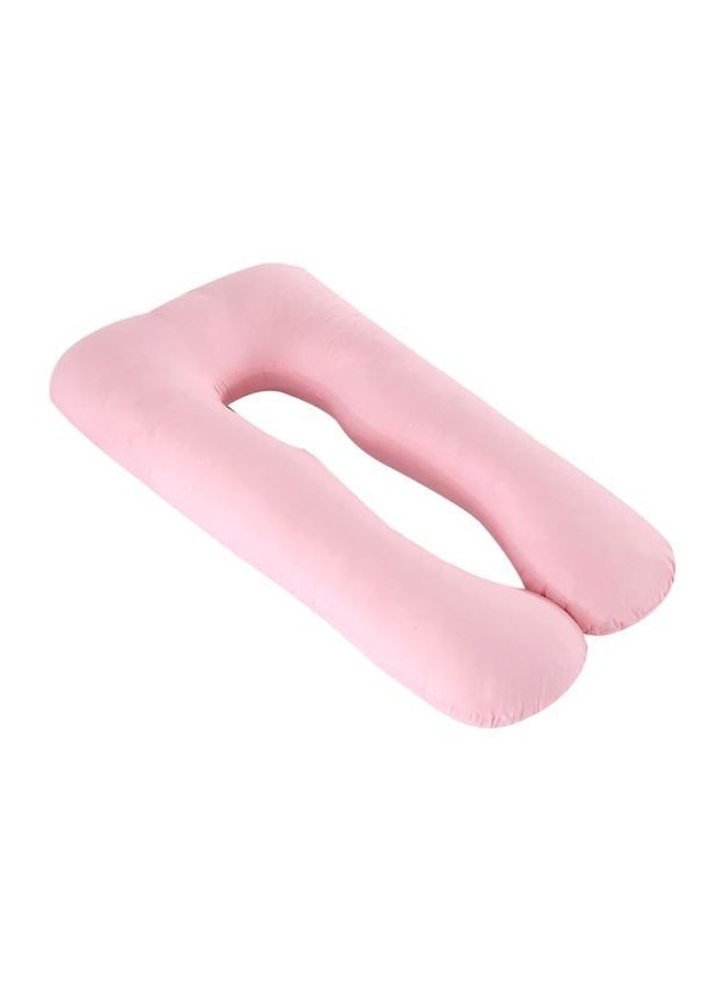 وسادة للحوامل على شكل حرف U مع غطاء نسيج وردي 30x25x30سم