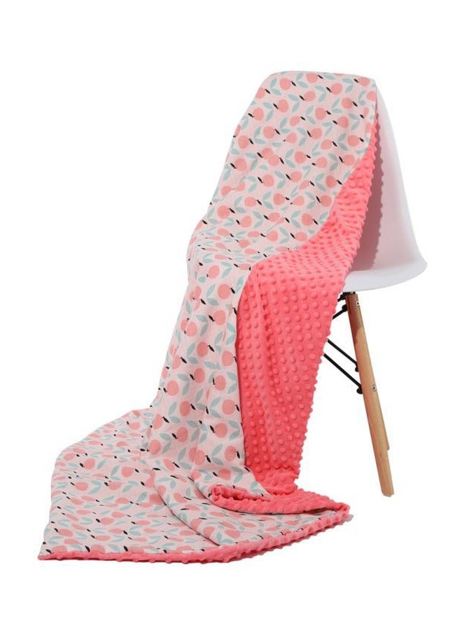 انسولار بطانية بنقشة منقّطة جيدة التهوية fabric وردي/ أخضر/ أسود 43.3x62.2بوصة - Image 2