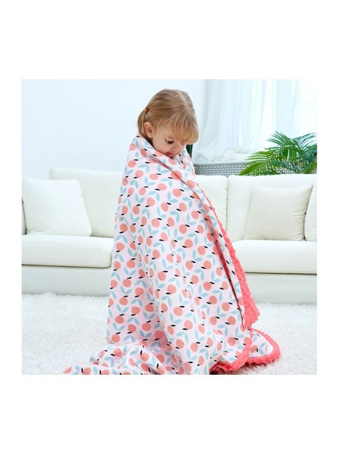 انسولار بطانية بنقشة منقّطة جيدة التهوية fabric وردي/ أخضر/ أسود 43.3x62.2بوصة - Image 3