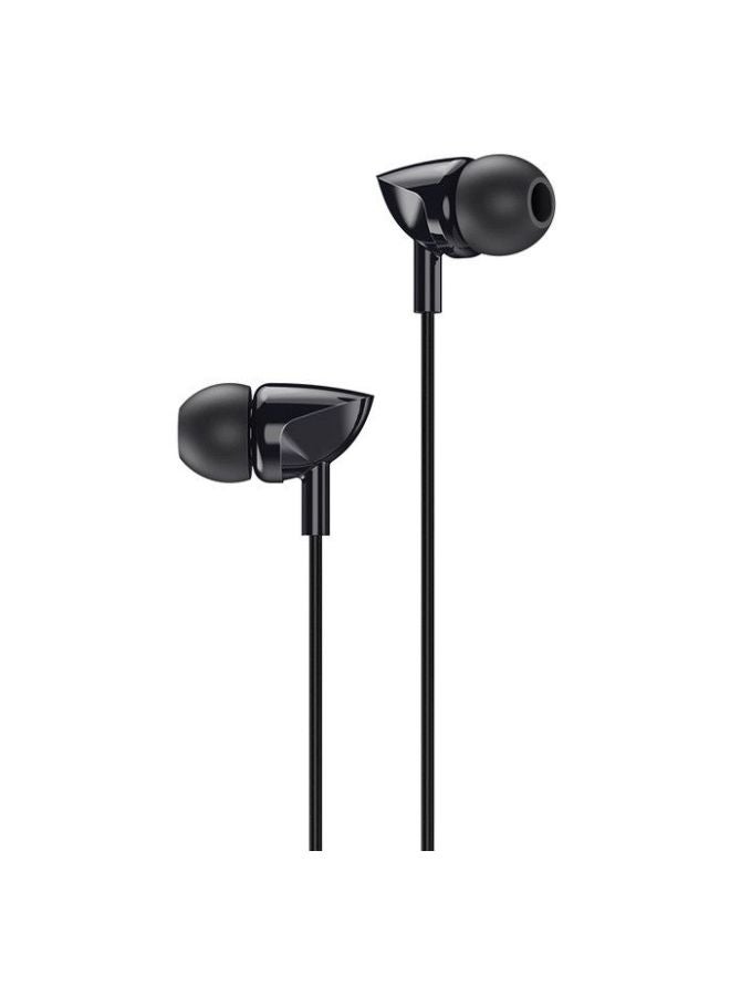 ريماكس سماعة أذن داخلية، سلكية مزودة بمايكروفون أسود - Image 2