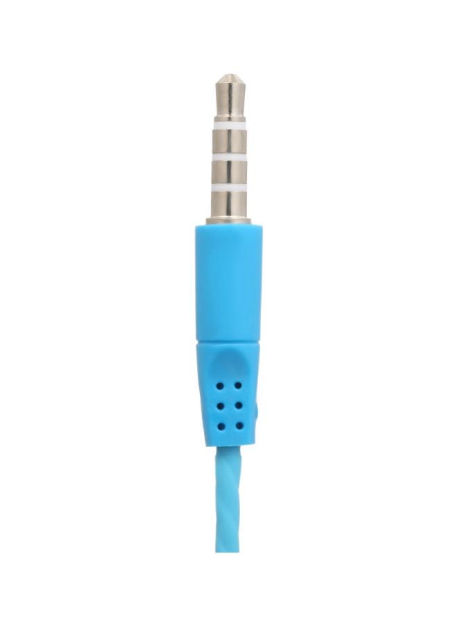 Wired In-Ear Earphones With Microphone Blue - Image 3