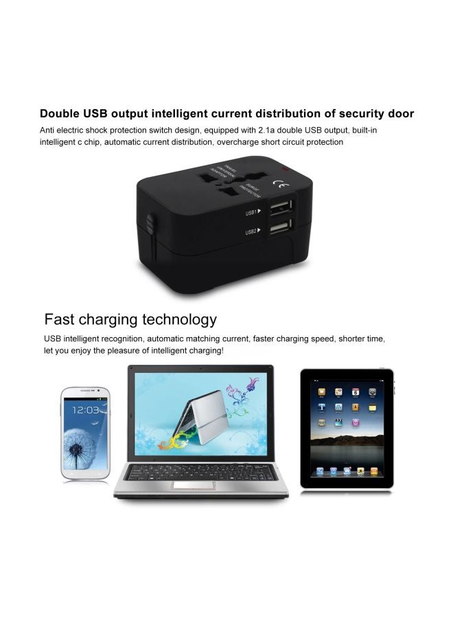 محول حائط بتيار متردد أسود - Image 2