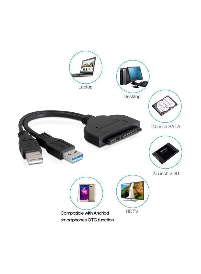 SATA To USB 3.0 Convertible Cable Black  - Image 5