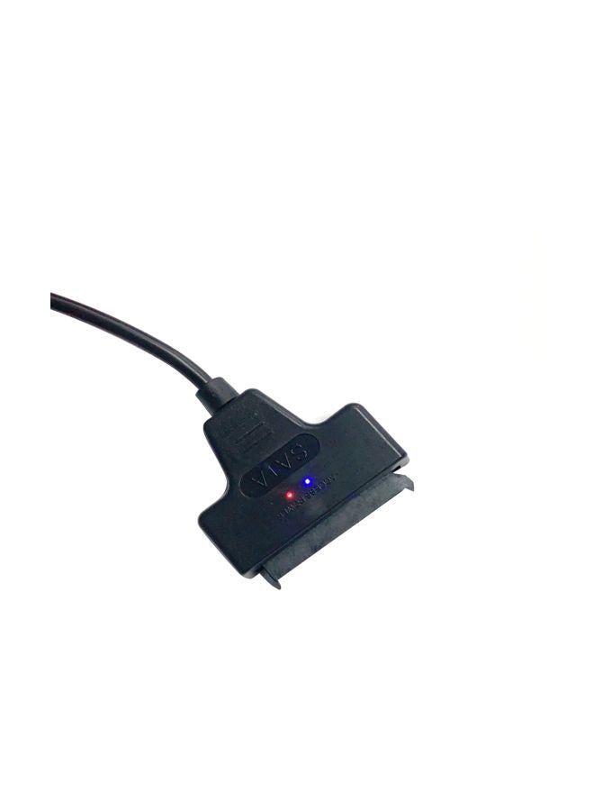 كابل محول مناسب لمحرك الأقراص الصلبة من USB 2.0 إلى SATA أسود
