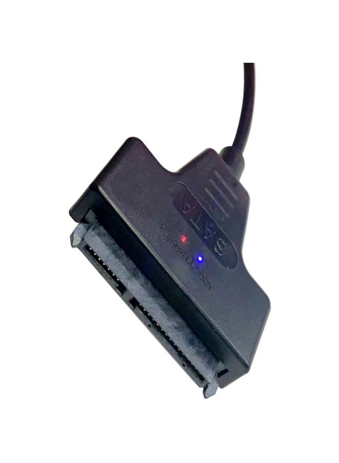 كابل محول مناسب لمحرك الأقراص الصلبة من USB 2.0 إلى SATA أسود