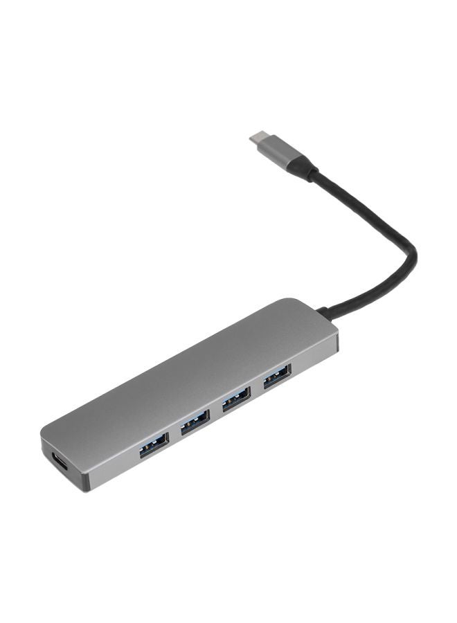 docooler 5-In-1 Type-C To USB 3.0 Charging Hub Grey  - Image 2