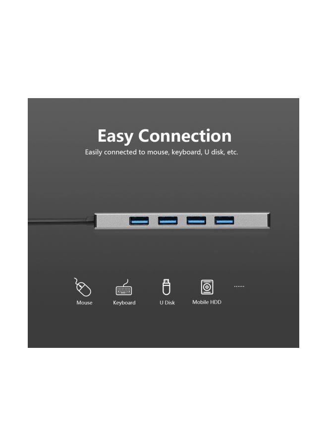 docooler 5-In-1 Type-C To USB 3.0 Charging Hub Grey  - Image 5