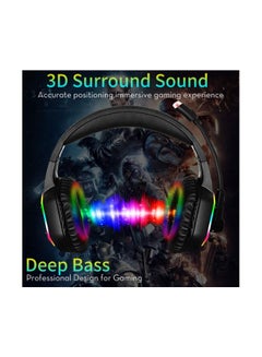 Kubite Wired RGB Light Over-Ear Gaming Headphones With Mic For PS4/PS5/X One/X Series / N Switch/PC  - Image 3