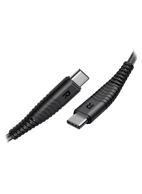 Type-C To Type-C Data Sync And Charging Cable Black
