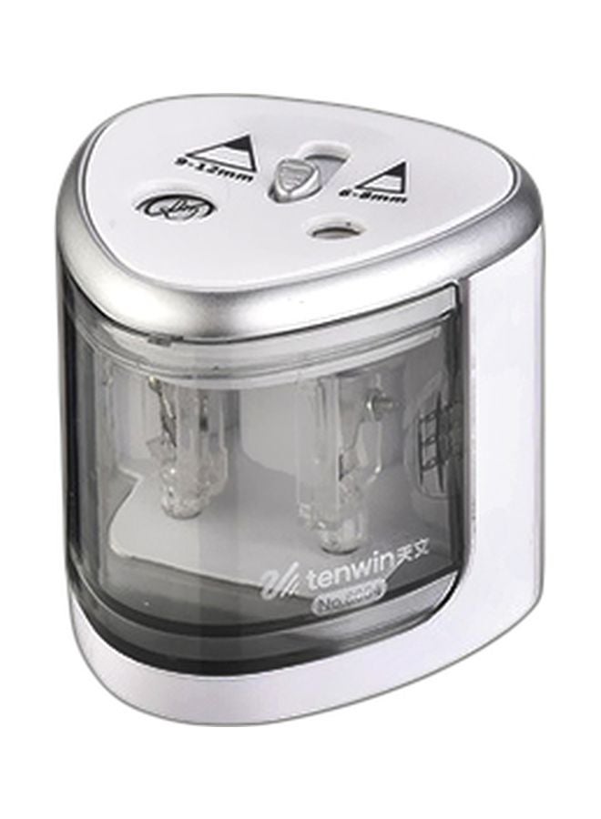 بيوينتي مبراة أقلام مزدوجة كهربائية سيمبليسيتي فضي - Image 1