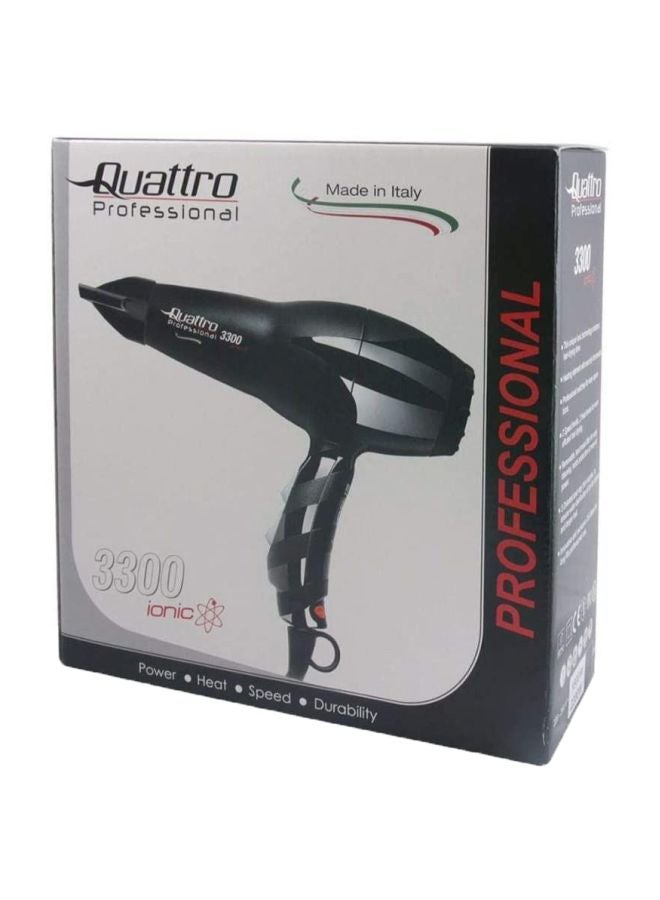 Quattro Professional - 3300 Ionic Professional Hair Dryer Black - Image 1