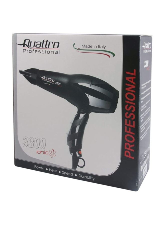 Quattro Professional - 3300 Ionic Professional Hair Dryer Black - Image 1
