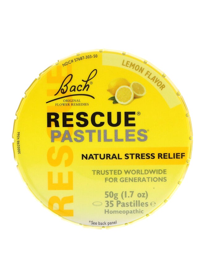 Bach Rescue Natural Stress Relief Pastilles - Lemon - 35 Pastilles - Image 1