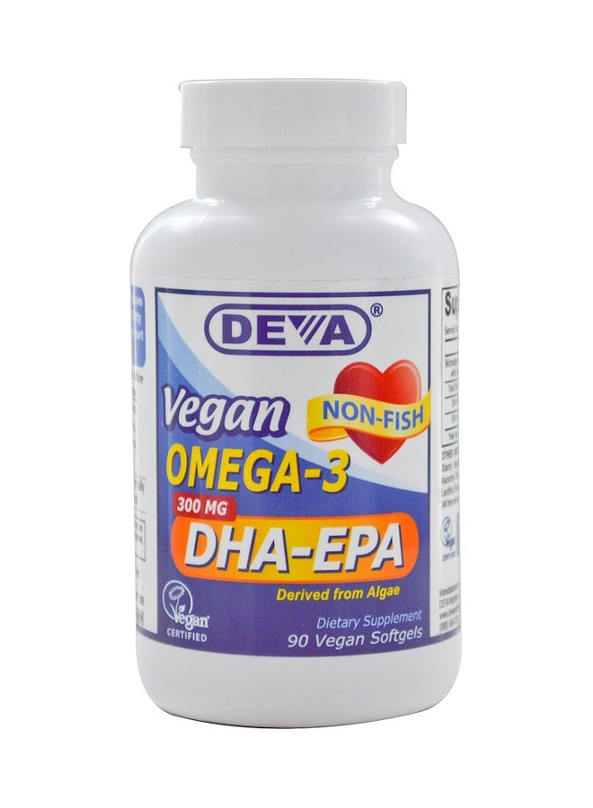 Deva Nutrition Vegan DHA-EPA Dietary Supplement - 90 Capsules - Image 1