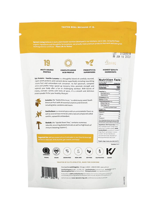 Sprout Living Epic Protein Powder - Vanilla Lucuma  - Image 2