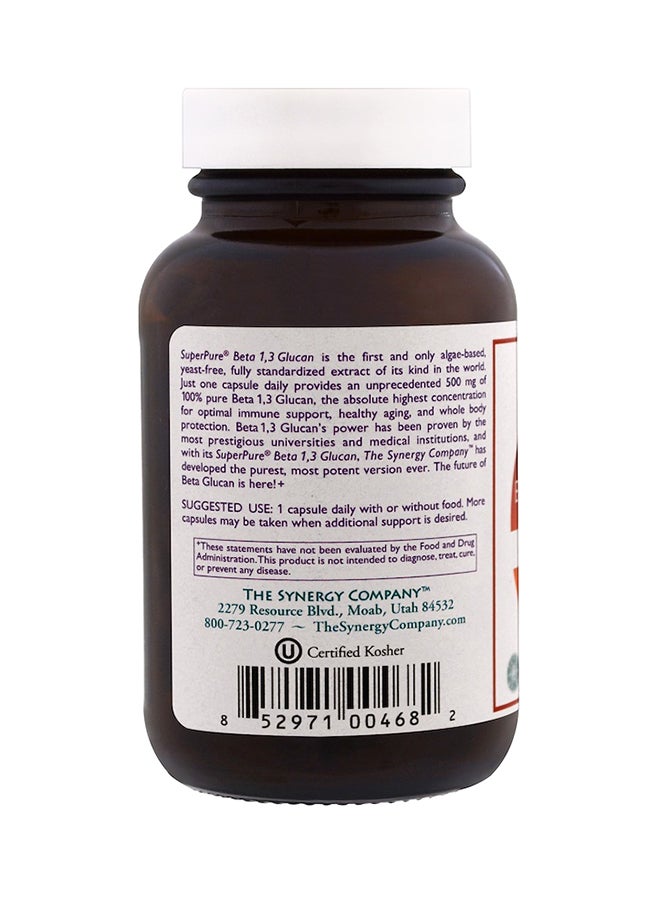 بيور سينرجي مكمل غذائي سوبر بيور بيتا 1،  3 غلوكان - 60 كبسولة - Image 3