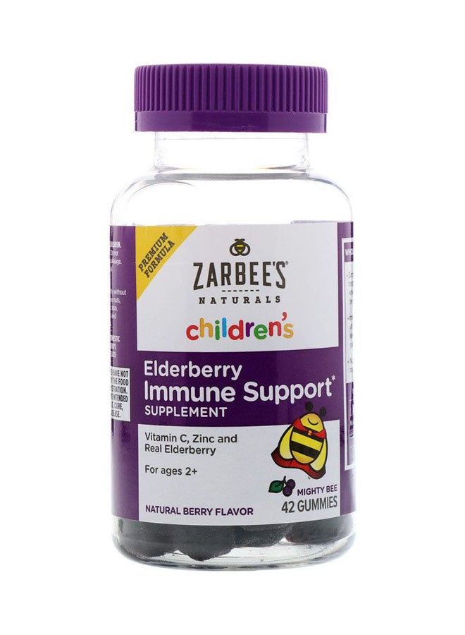 Zarbee's Naturals Immune Support Supplement - Elderberry - 42 Gummies - Image 1