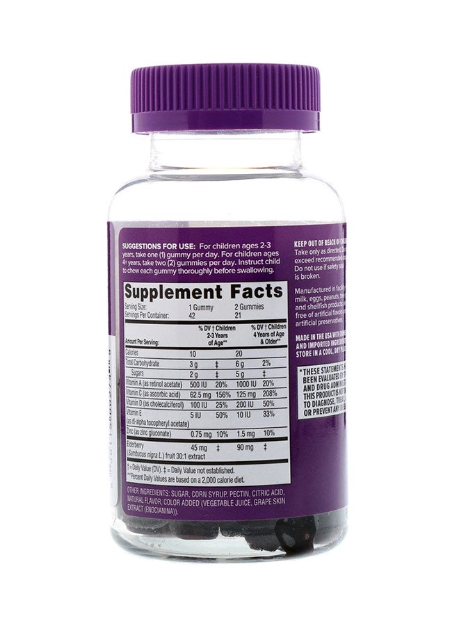 Zarbee's Naturals Immune Support Supplement - Elderberry - 42 Gummies - Image 2