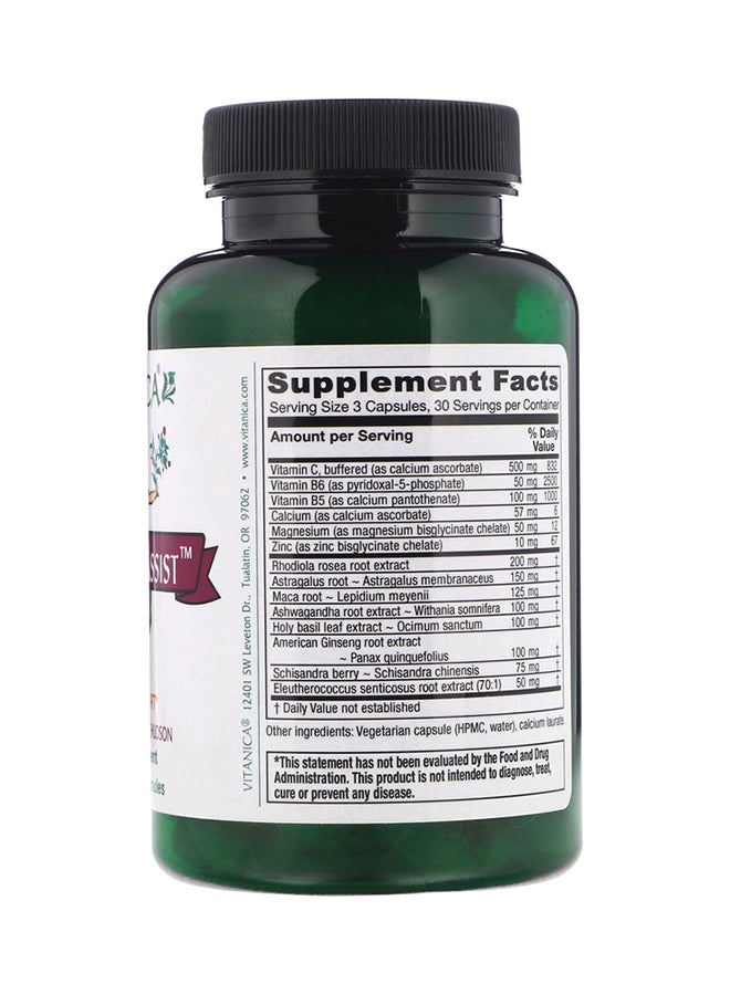 Vitanica - Adrenal Assist Dietary Supplement- 90 Vegetarian Capsules - Image 1