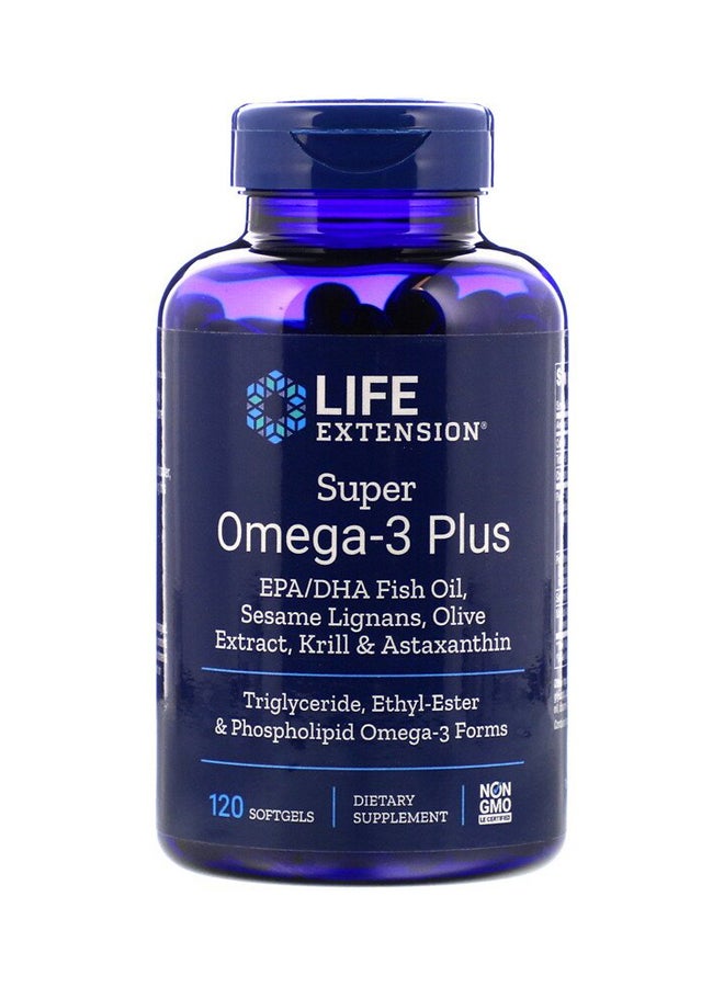 لايف إكستنشن مجموعة من 3 عبوات من سوبر أوميجا 3 بلس - 120 كبسولة هلامية - Image 1
