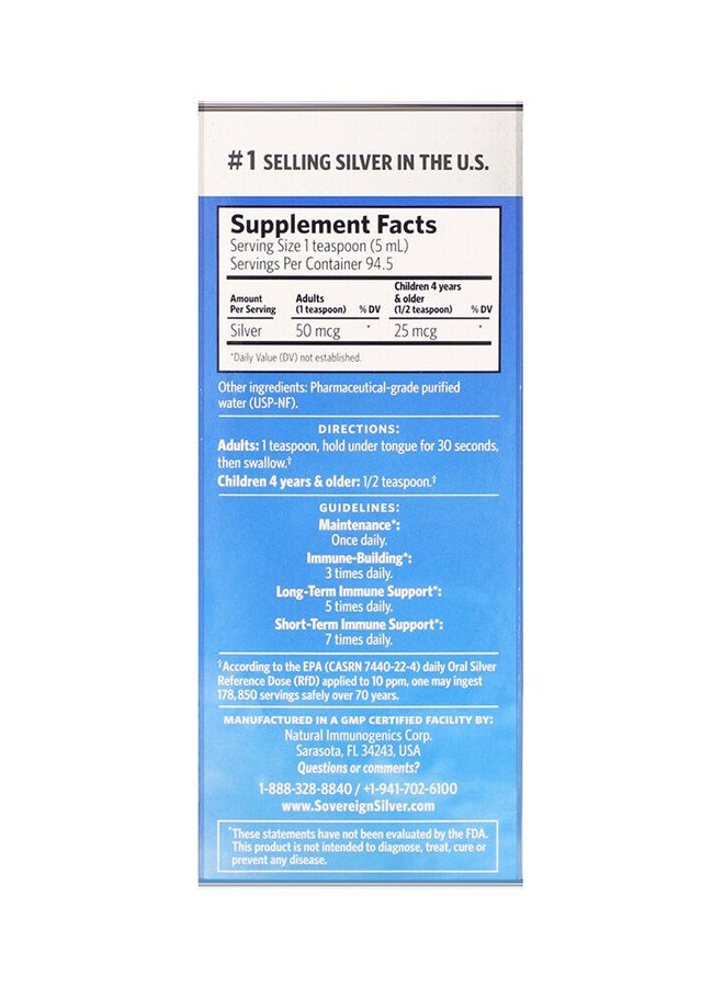 Sovereign Silver - Bio-Active Silver Hydrosol - Image 1