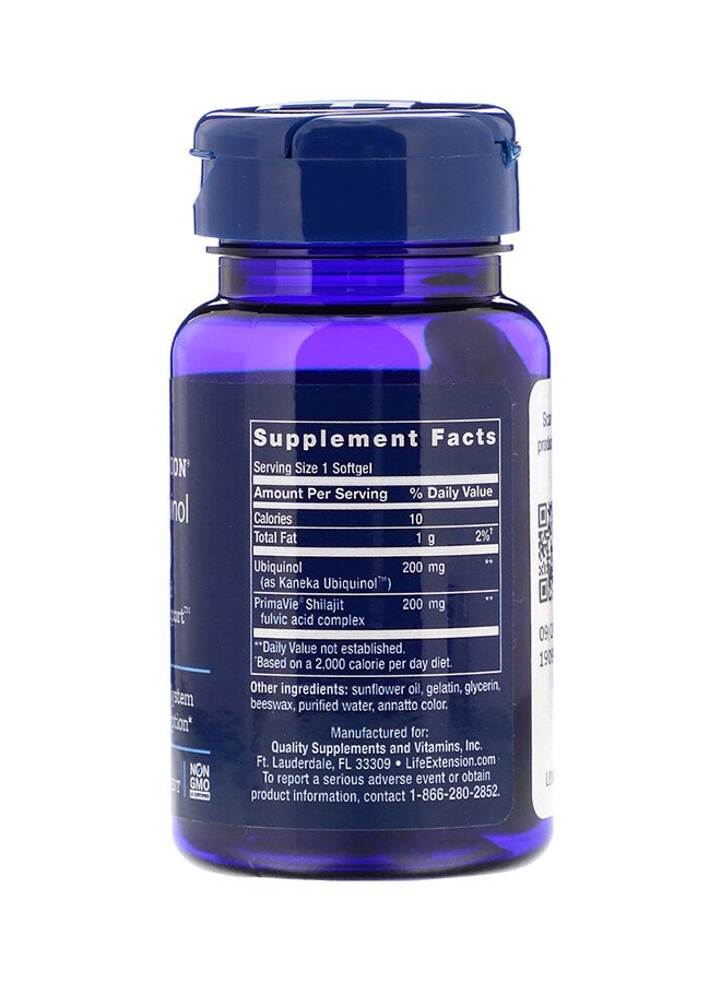 Life Extension Pack Of 2 Super Ubiquinol CoQ10 With Enhanced Mitochondrial Support Dietary Supplement (200mg) - 30 Softgels - Image 2