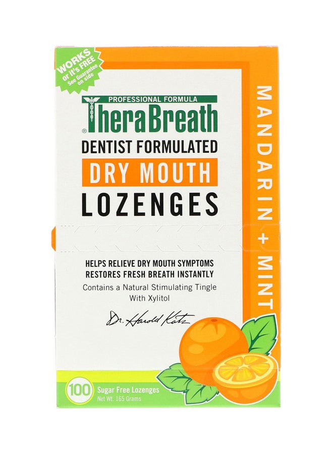TheraBreath - Pack Of 100 Mandarin Mint Dry Mouth Lozenges 165grams - Image 1