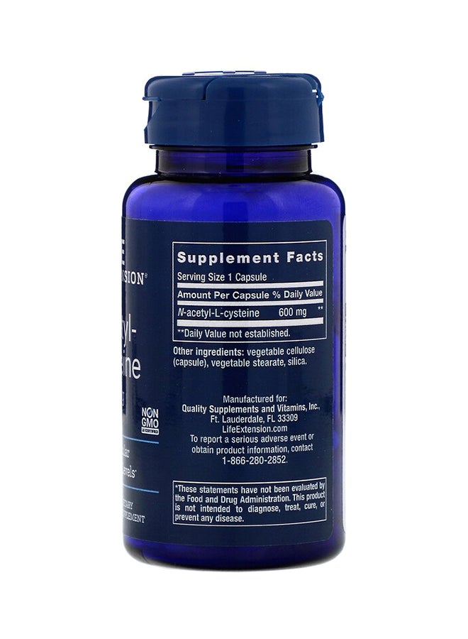 Life Extension N-Acetyl-L-Cysteine ​​Dietary Supplement 600 mg - 60 Capsules - Image 2