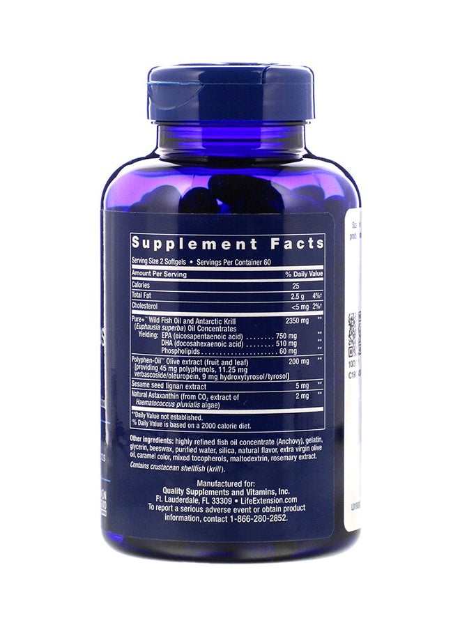 Life Extension - Super Omega-3 Dietary Supplement - 120 Softgels - Image 1