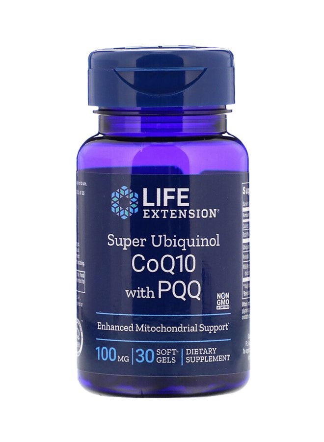 لايف إكستنشن مساعد الإنزيم Q10 سوبر يوبيكوينول يحتوي على 100 مجم من مركب بيرولوكينولين كينون - 30 كبسولة هلامية - Image 1