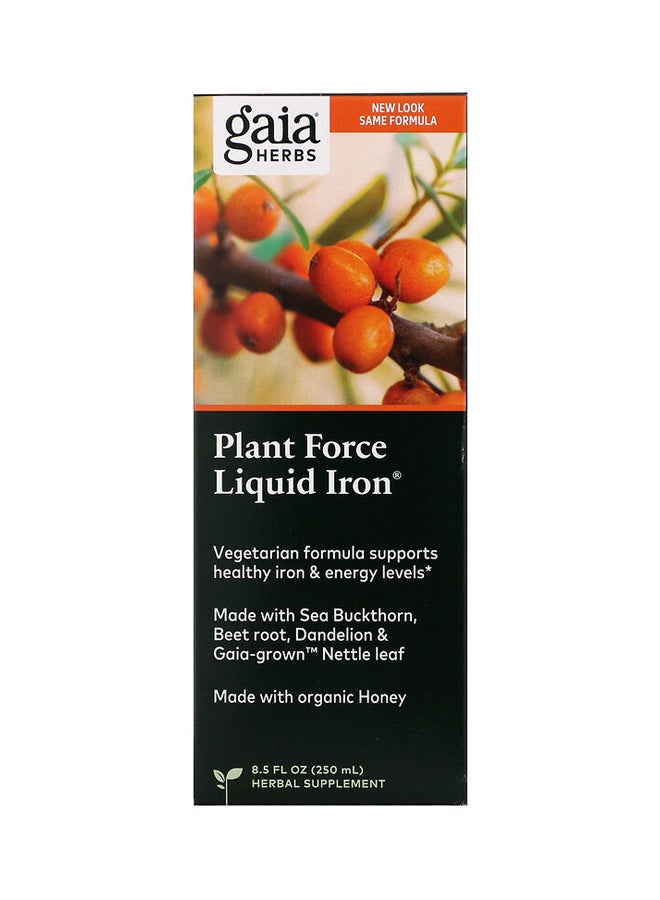 Gaia Herbs Plant Force Liquid Iron Herbal Supplement  - Image 1