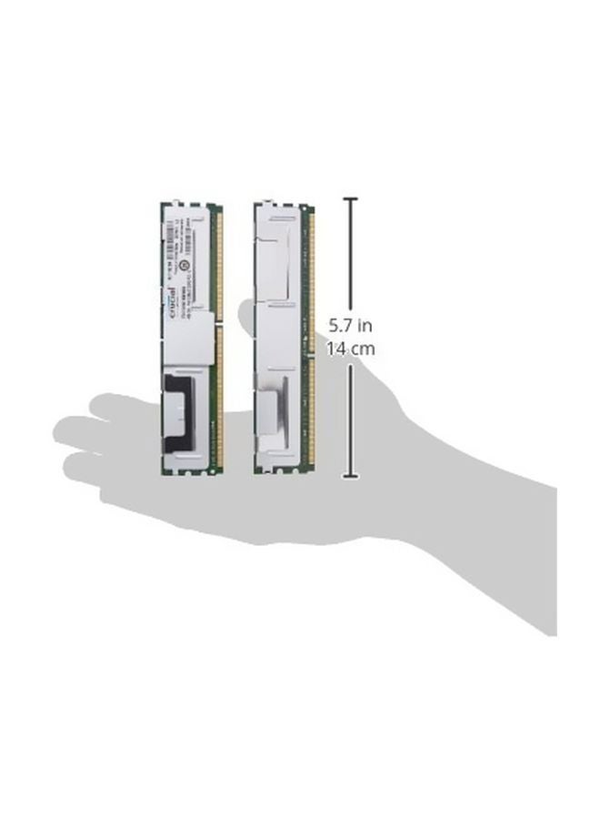 كروشيال - مجموعة ذاكرات رام DDR2 مكونة من قطعتين أبيض/أخضر - Image 1