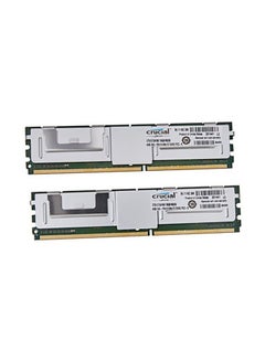مجموعة ذاكرات رام DDR2 مكونة من قطعتين أبيض/أخضر