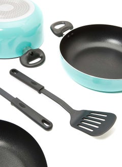 9-Piece 9 Piece Cookware Set - Aluminum Pots And Pans - Non-Stick Surface - Tempered Glass Lids - PFOA Free - Frying Pan, Casserole With Lid, Saucepan With Lid, Kitchen Tools - Mint Mint - v1585739524/N26127398A_14