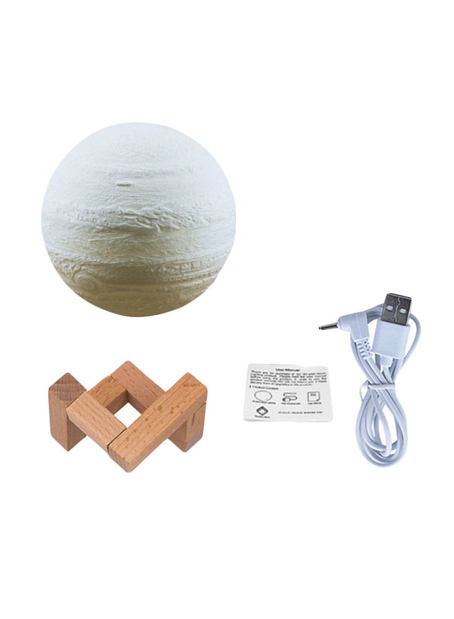 Touch Control 3D Moon Lamp White/Beige 10cm - Image 1