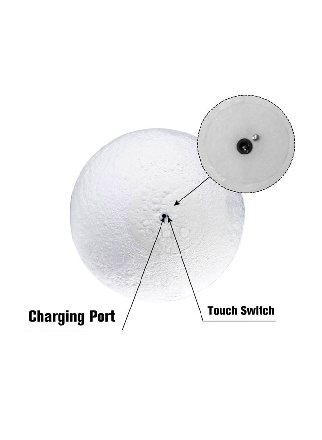 Touch Control 3D Moon Lamp White/Beige 10cm - Image 3