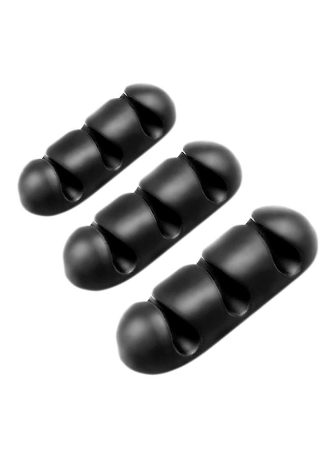 Beauenty 3-Piece Cable Organizer Set Black