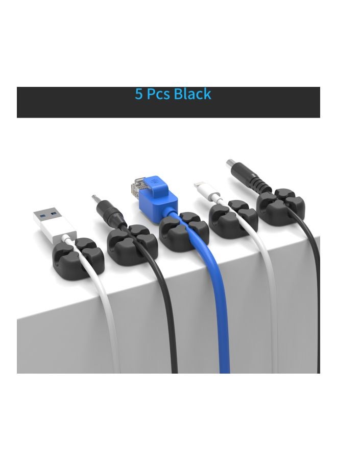 Beauenty 5-Piece Cable Winder Organizer Black - Image 2