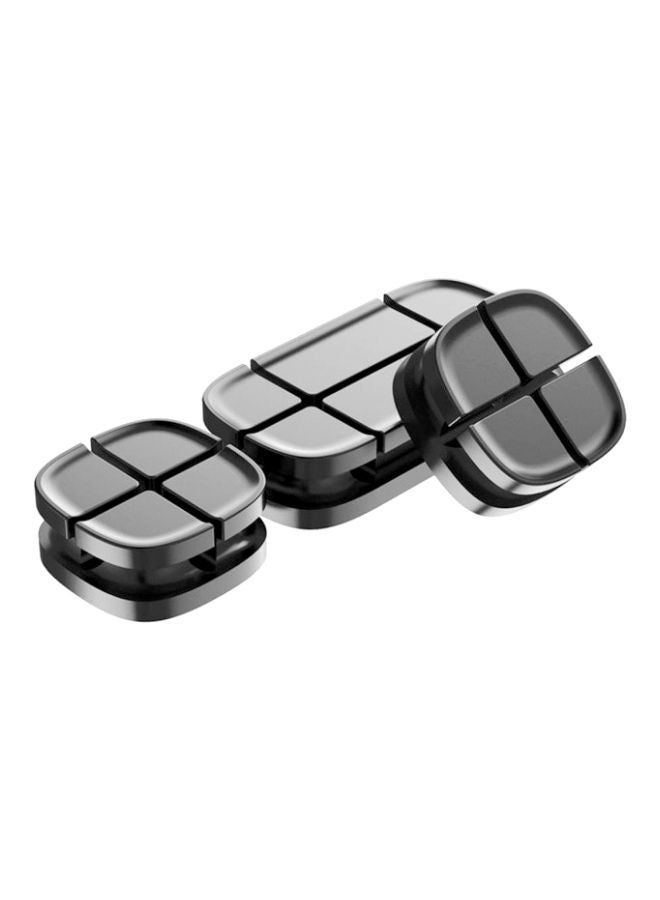 Beauenty 3-Piece Silicone Cable Organizer Black - Image 1