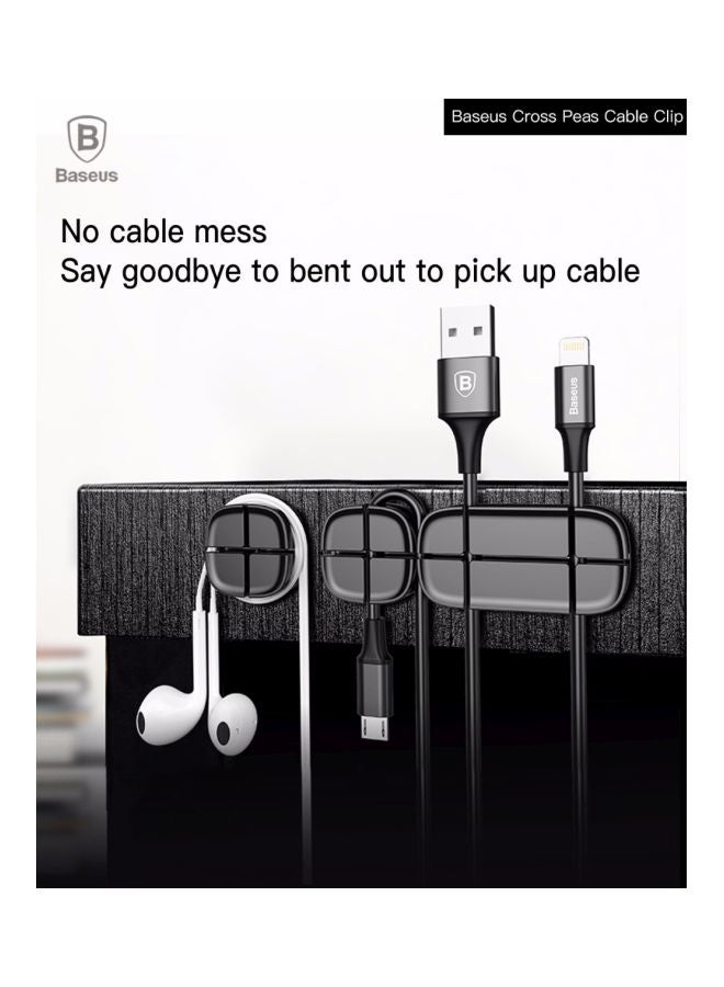 Beauenty 3-Piece Silicone Cable Organizer Black - Image 2
