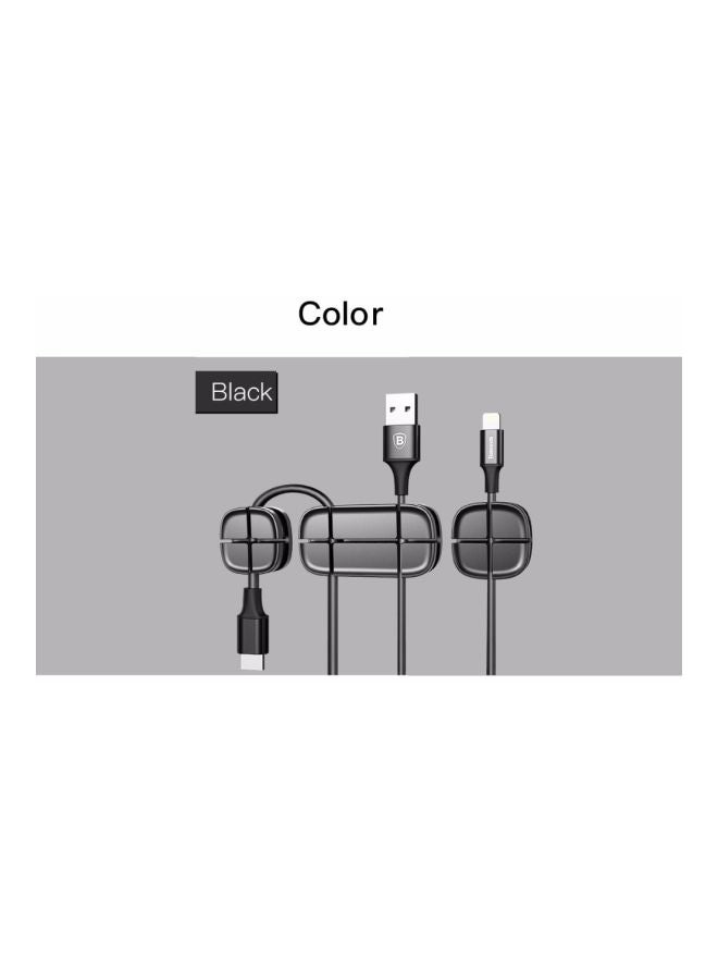 Beauenty 3-Piece Silicone Cable Organizer Black - Image 4