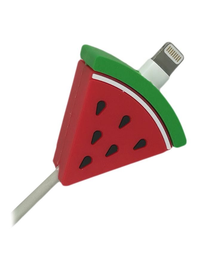 بيوينتي واقي كابل بتصميم على شكل بطيخ لجهاز أبل آيفون أحمر / أسود / أخضر - Image 2