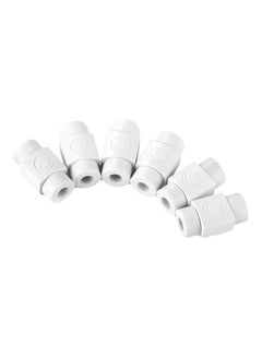 6-Piece Cable Protector For Apple iPhone Charger White