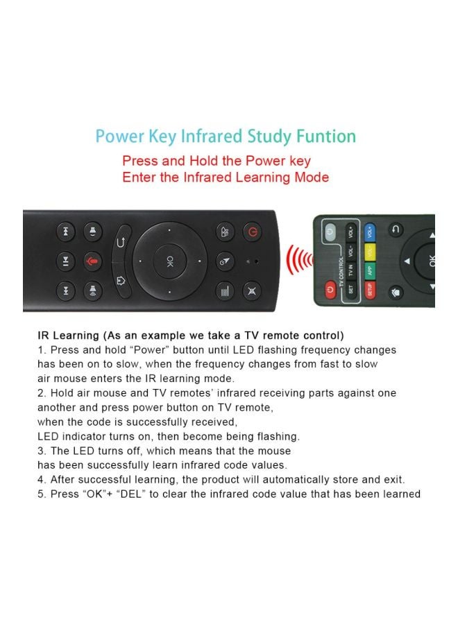 Beauenty L8star Wireless Gyro Voice Control Remote Control For PC/Android TV Box Black - Image 5