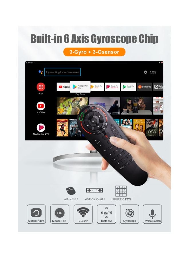 Beauenty IR Learning Gyro Wireless Remote Control For Android TV Box X96 Mini Black - Image 3