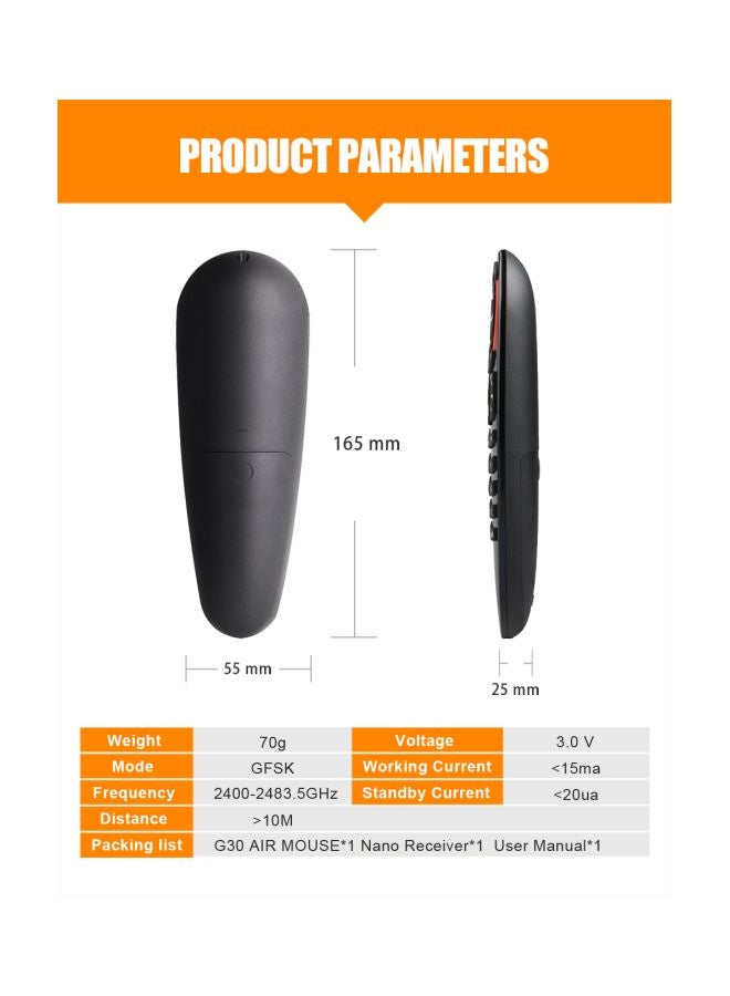 Beauenty IR Learning Gyro Wireless Remote Control For Android TV Box X96 Mini Black - Image 5